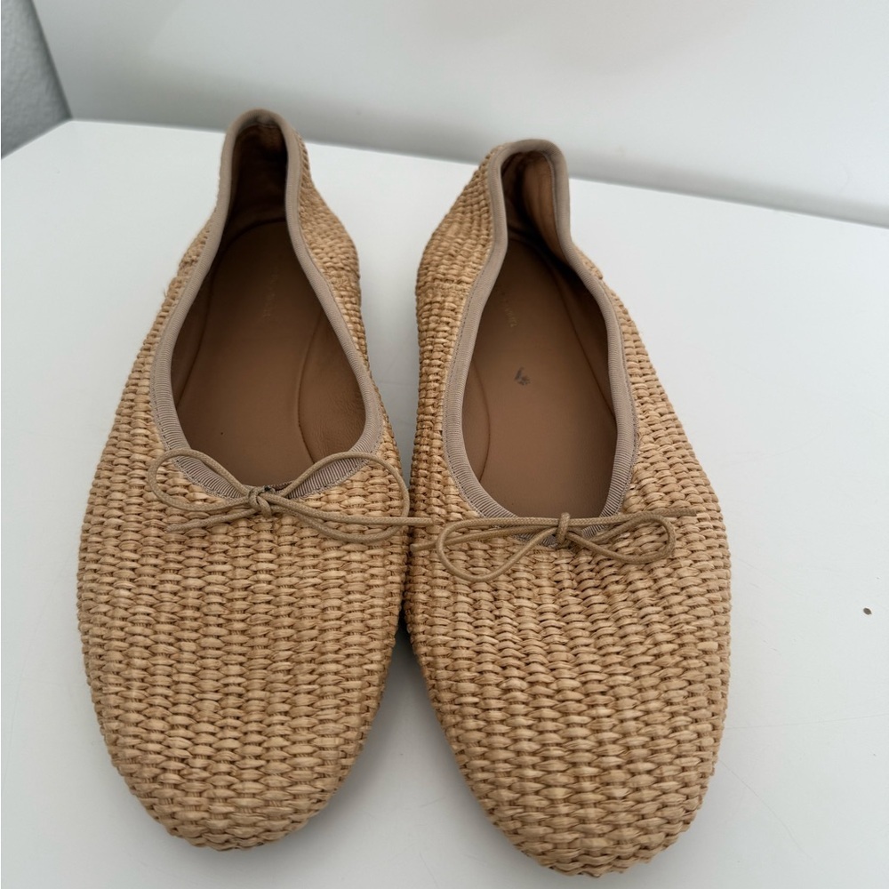 Mansur Gavriel Tan Woven Ballet Flats size 371/2 - Picture 4 of 8